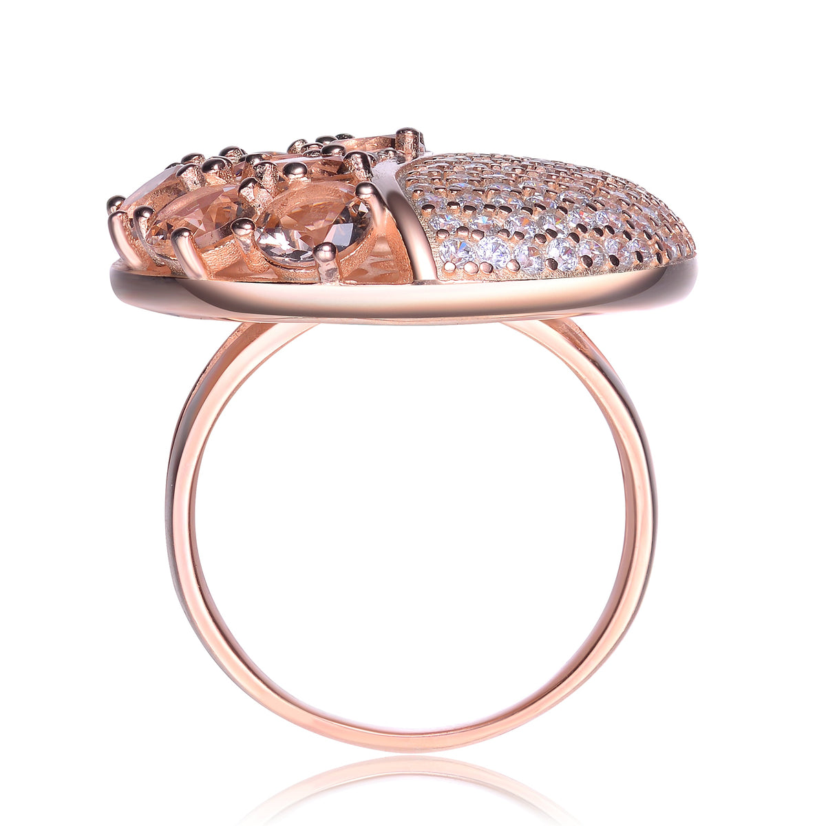 Caroline Rose Gold Dual Accent Ring