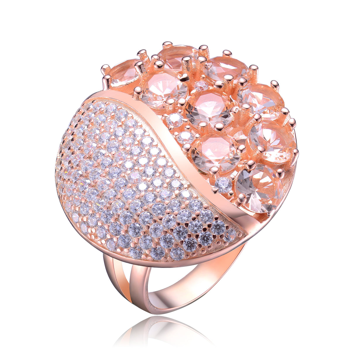 Caroline Rose Gold Dual Accent Ring