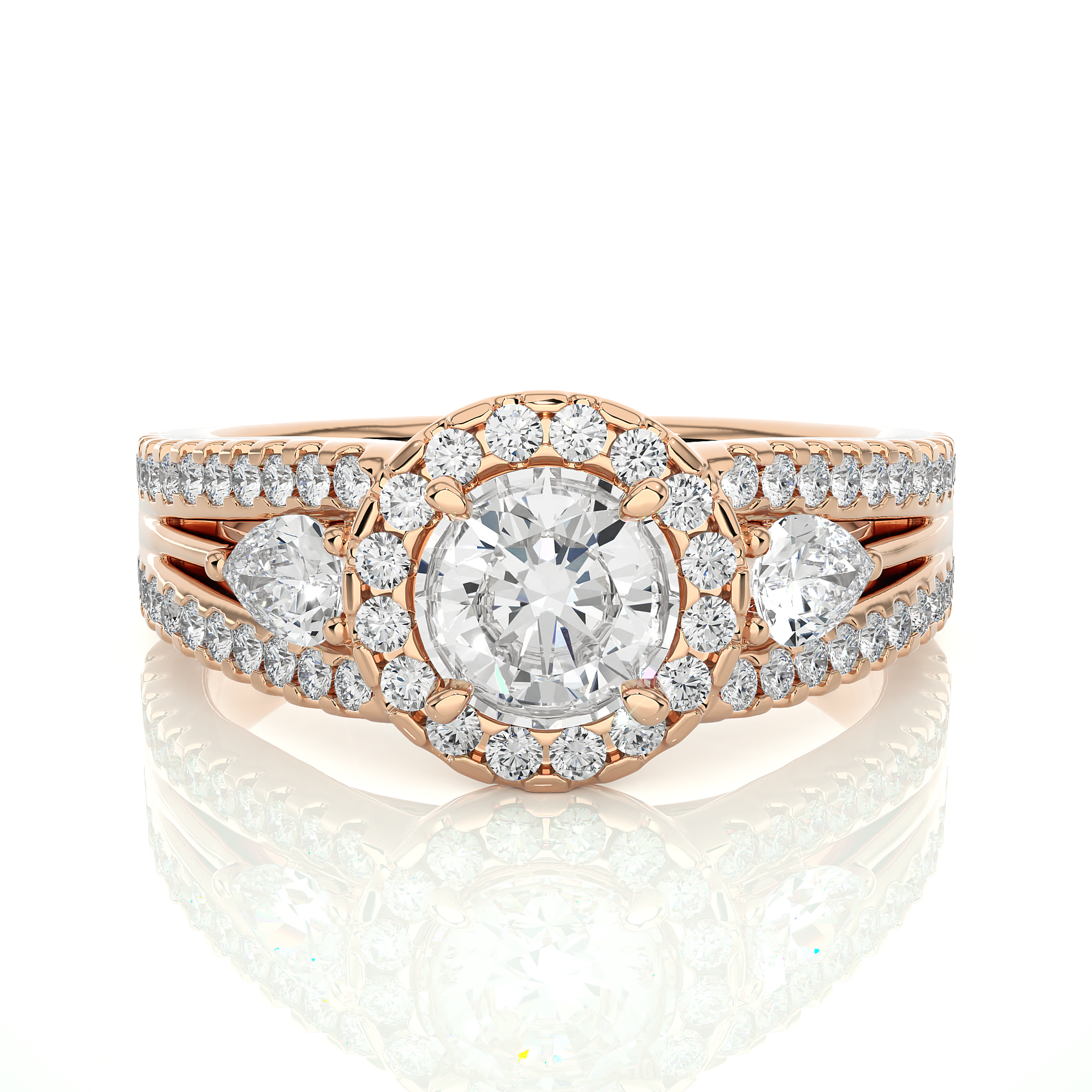 2.30Ct Cushion-Cut Lab-grown Diamond Ring in 10K Rose Gold