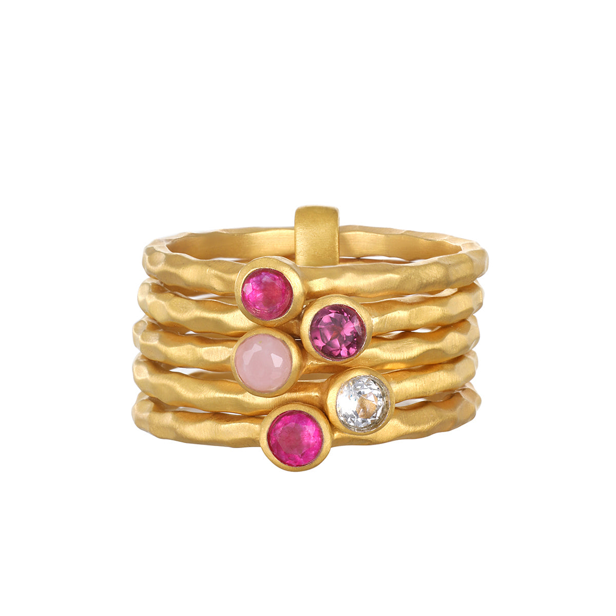 Guided by Love Gemstone Stacked Ring