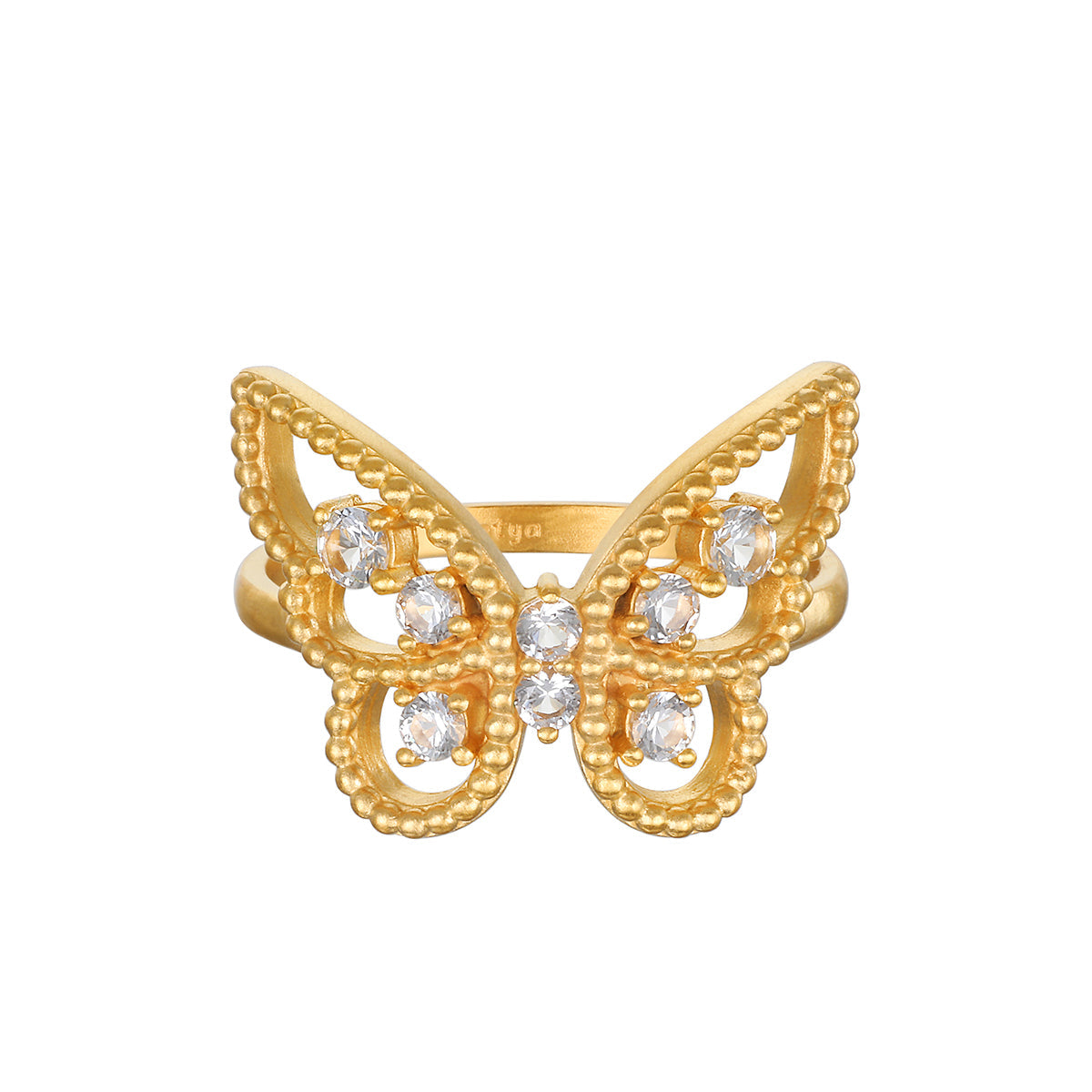 Enduring Hope White Topaz Butterfly Ring