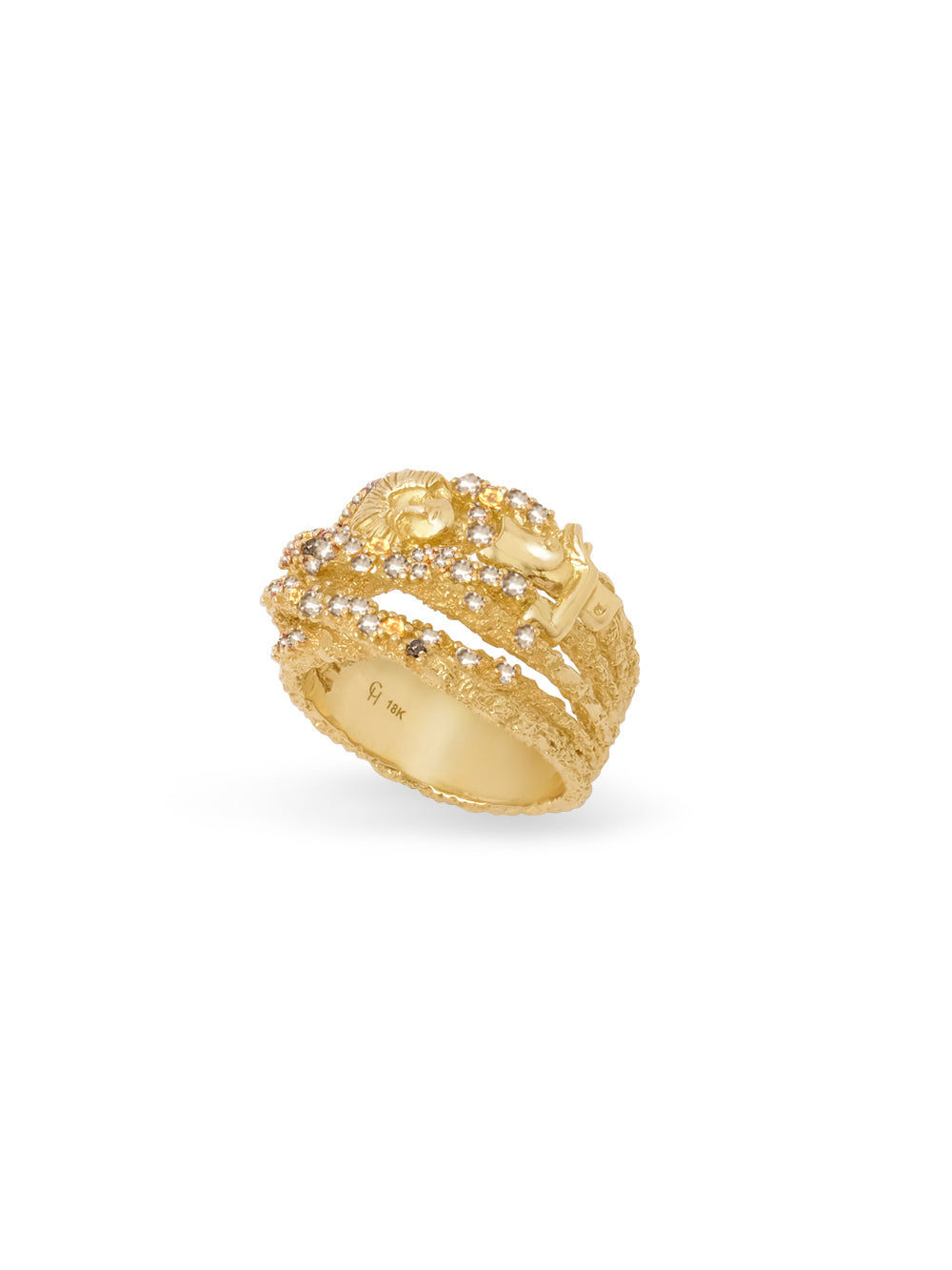 18K Pavé Arched Ring