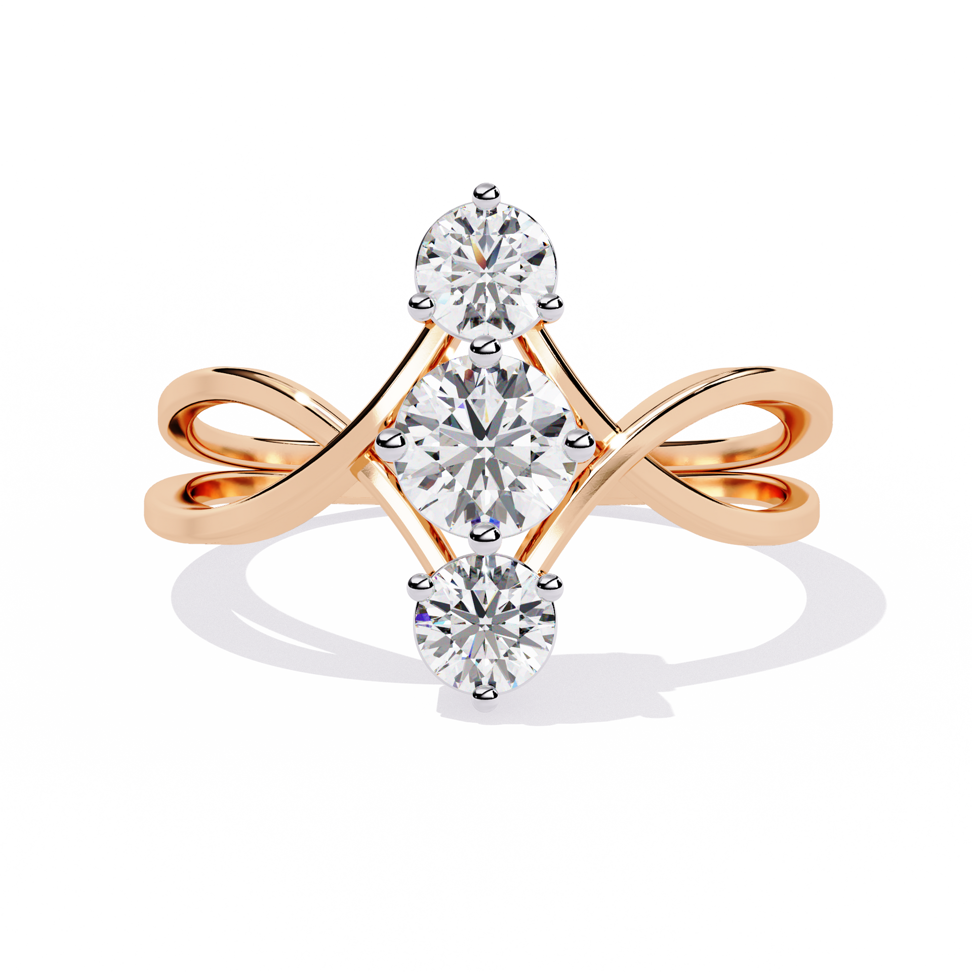 Round-Cut Lab-grown Diamond Antique Ring in 10K White Gold