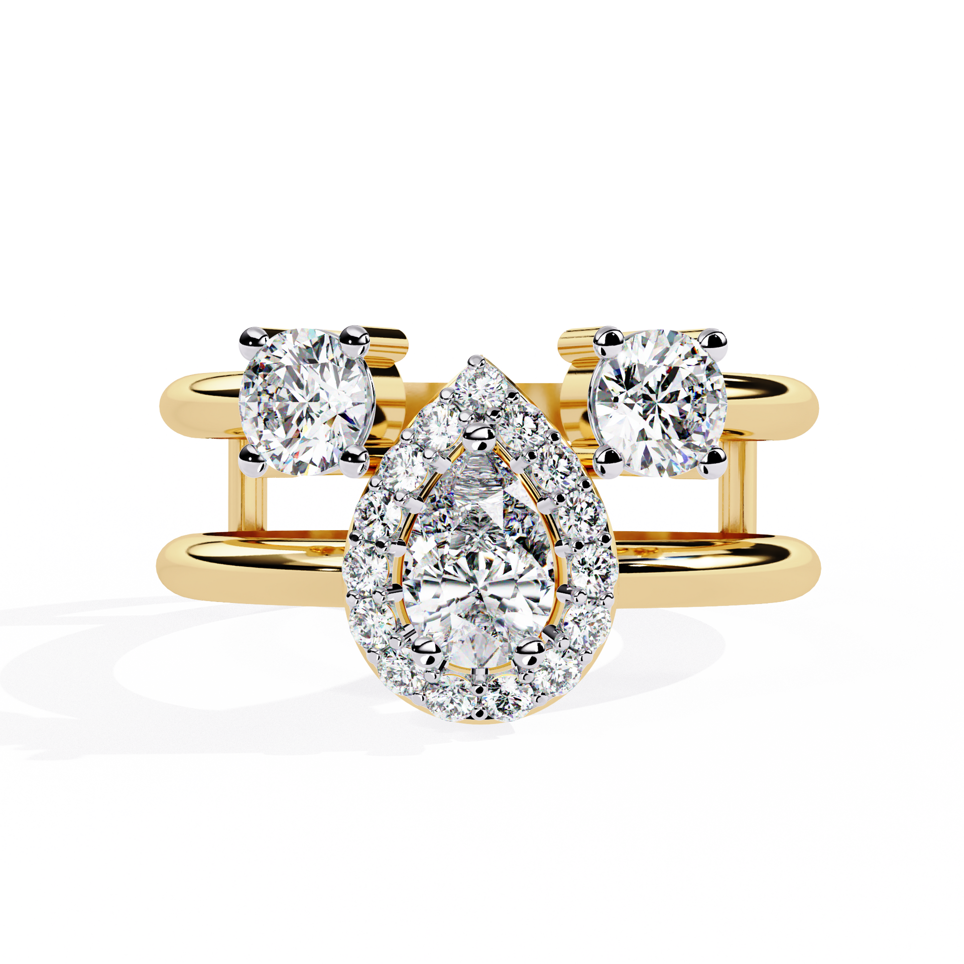 Pear-Cut Lab-grown Diamond Solitaire Ring in 10K White Gold