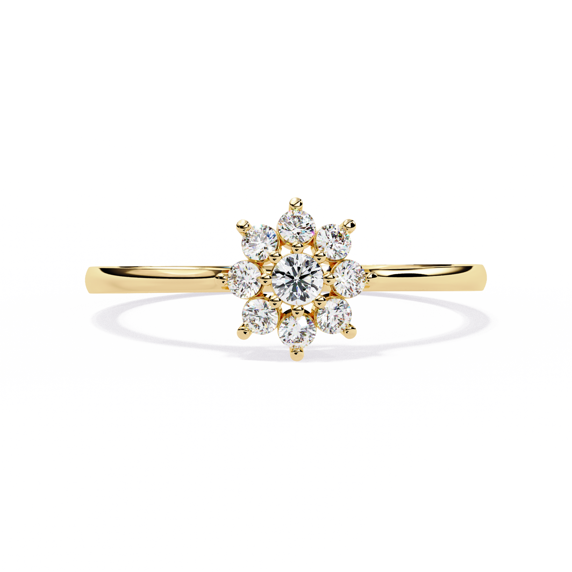 Round-Cut Lab-grown Diamond Halo Ring in 10K White Gold