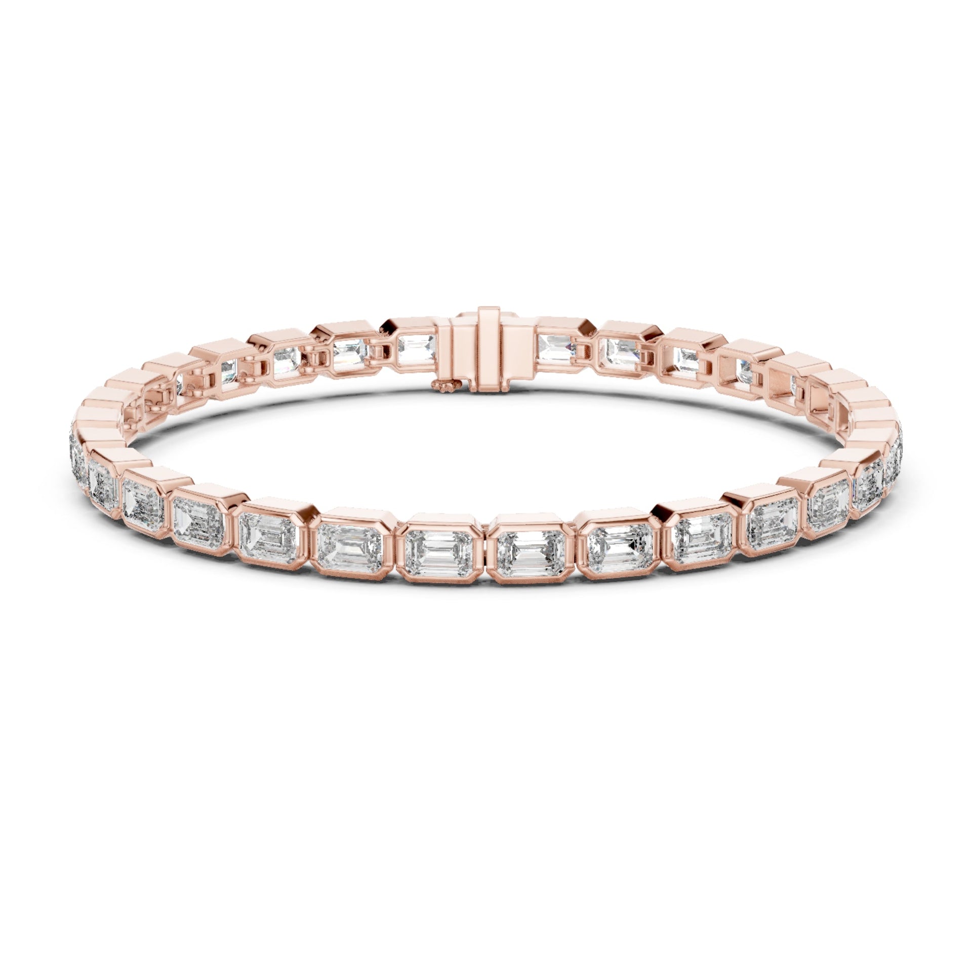 2.00Ct Round-Cut Lab-grown Diamond Tennis Bracelet in 10K Yellow Gold