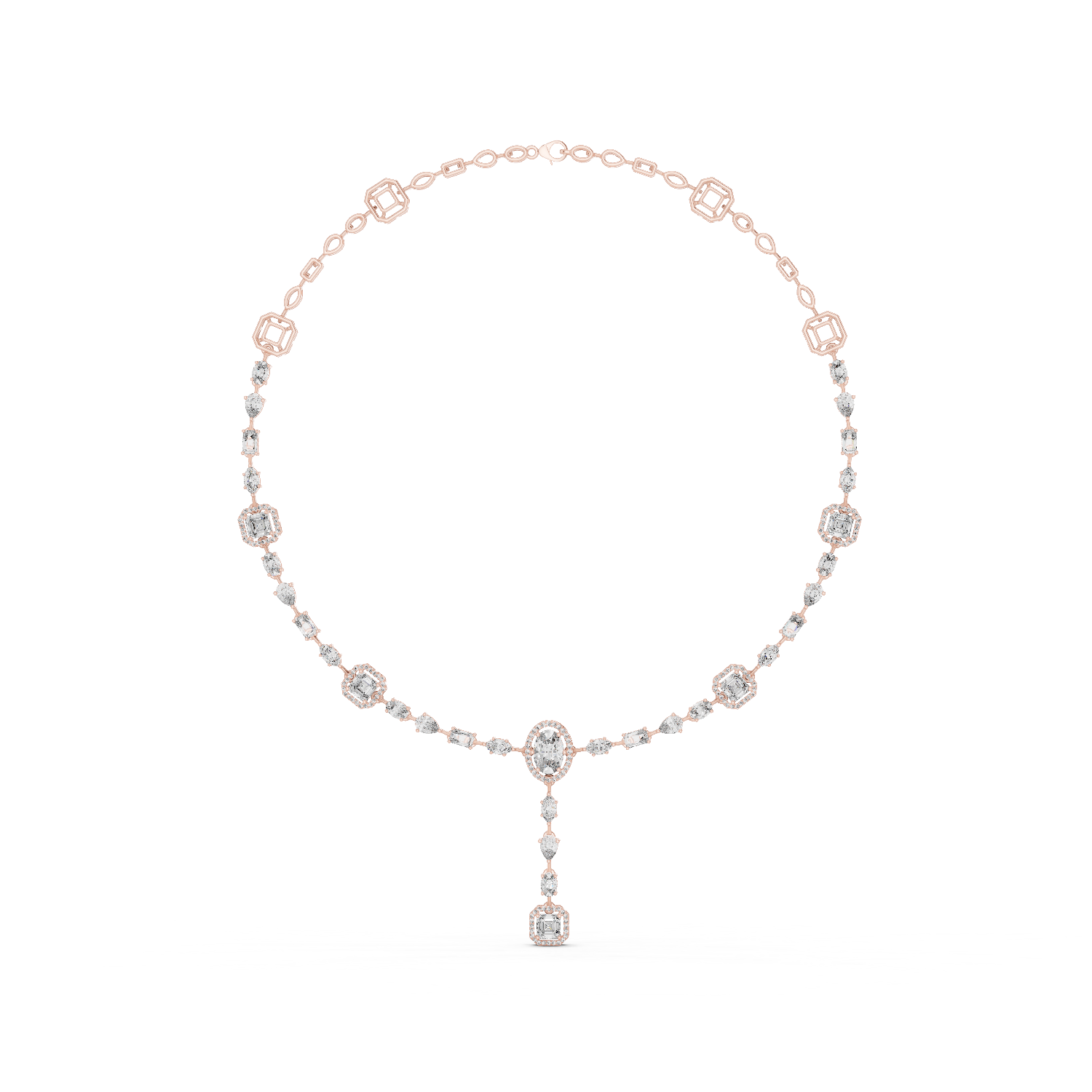 23.22Ct Pear-Cut Lab-grown Diamond Necklace in 10K White Gold