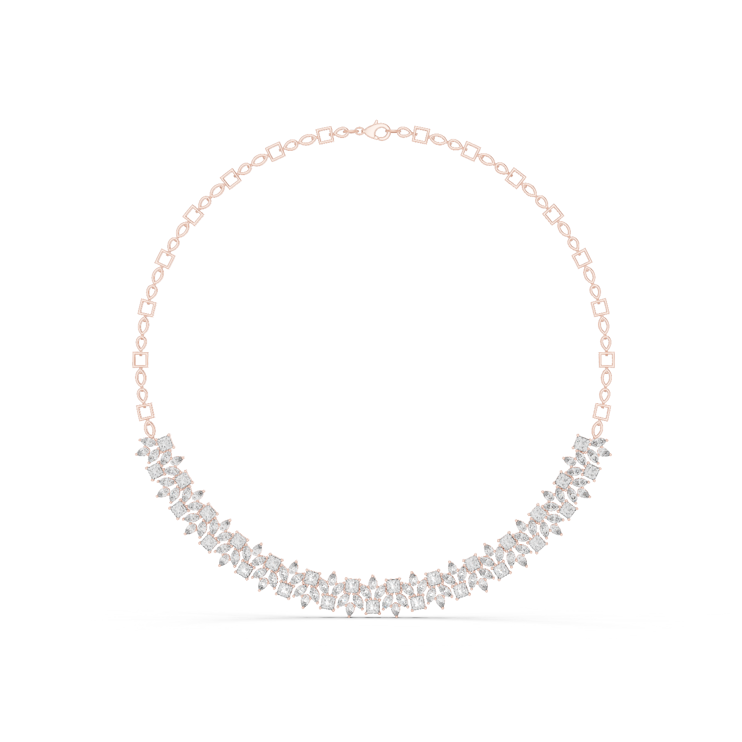 2.52Ct Round-Cut Lab-grown Diamond Necklace in 10K Yellow Gold