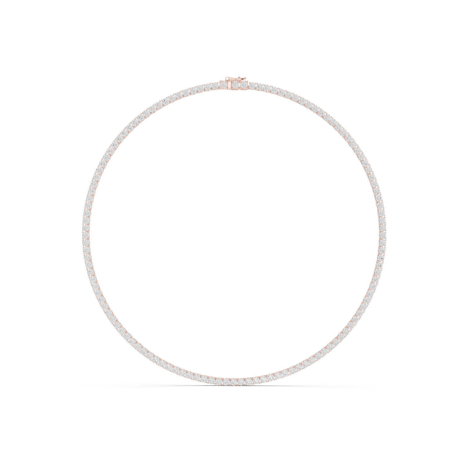 Lab-grown Diamond Necklace in 10K Rose Gold