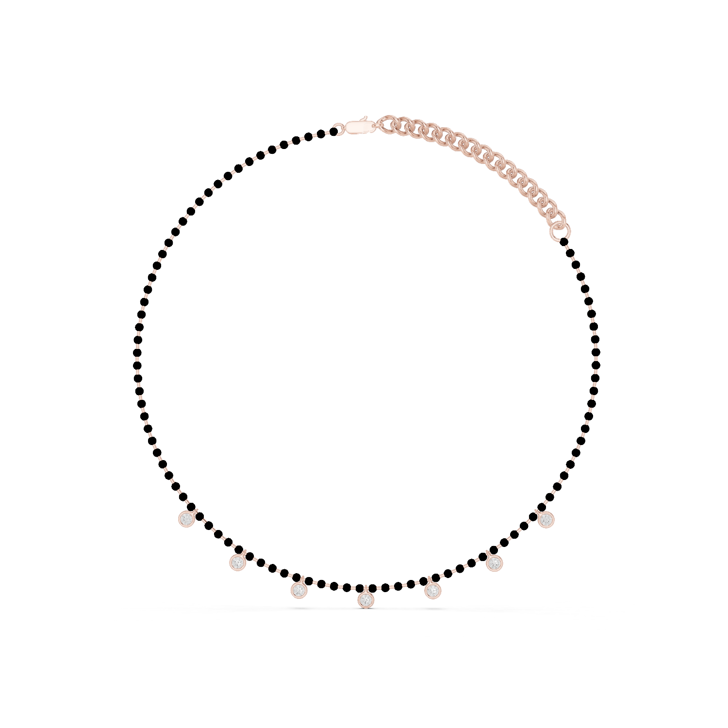 19.80Ct Round-Cut Lab-grown and Natural Diamond Tennis Necklace in 10K White Gold