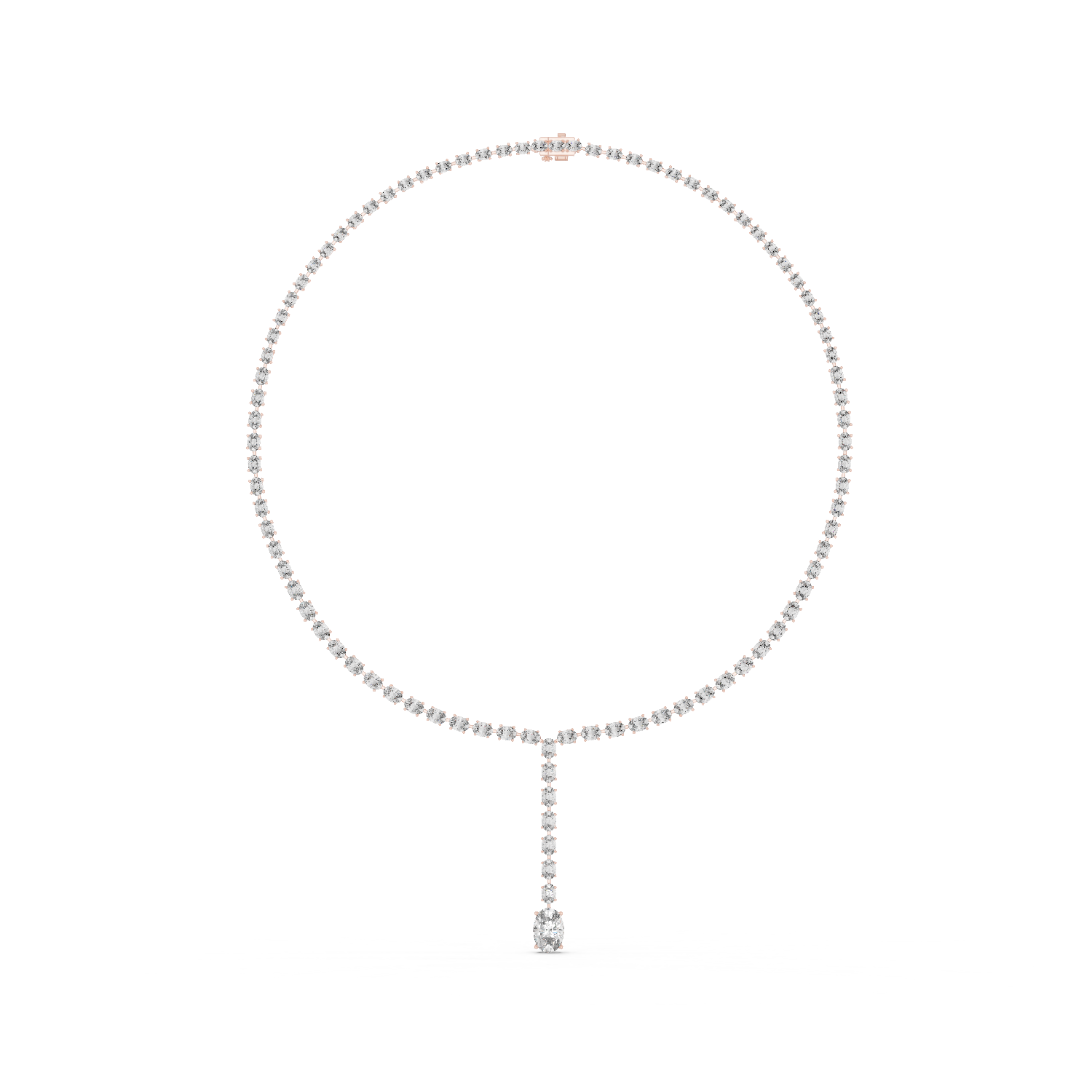 Lab-grown Diamond Necklace in 10K White Gold