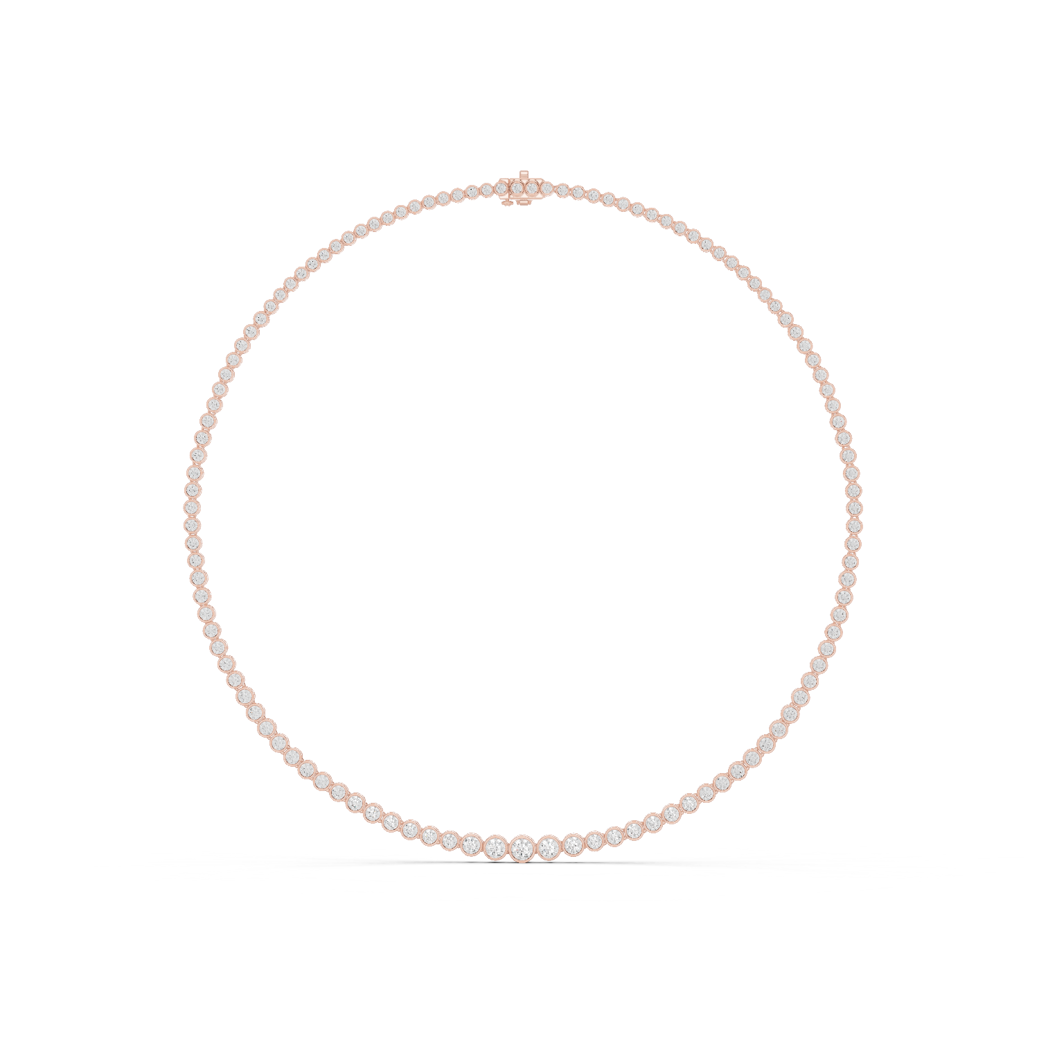 7.26Ct Round-Cut Lab-grown and Natural Diamond Necklace in 10K White Gold