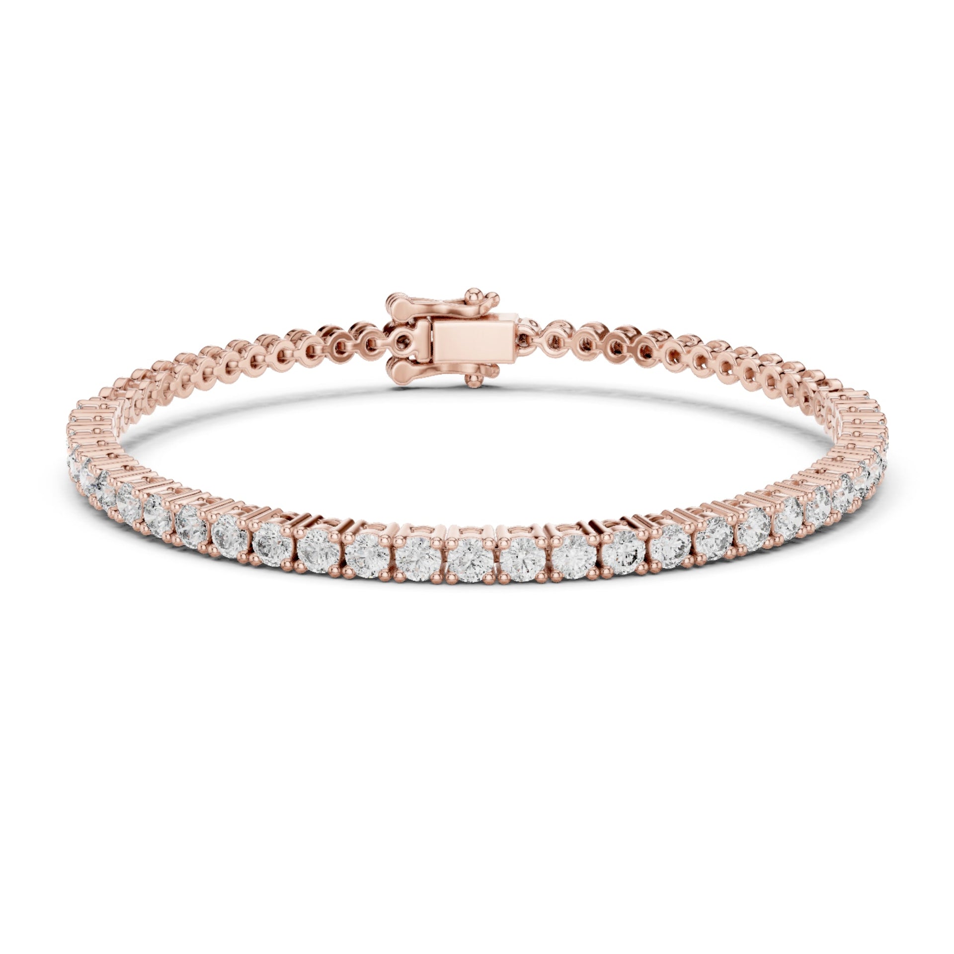 24.36Ct Round-Cut Lab-grown Diamond Vintage Bracelet in 10K Rose Gold