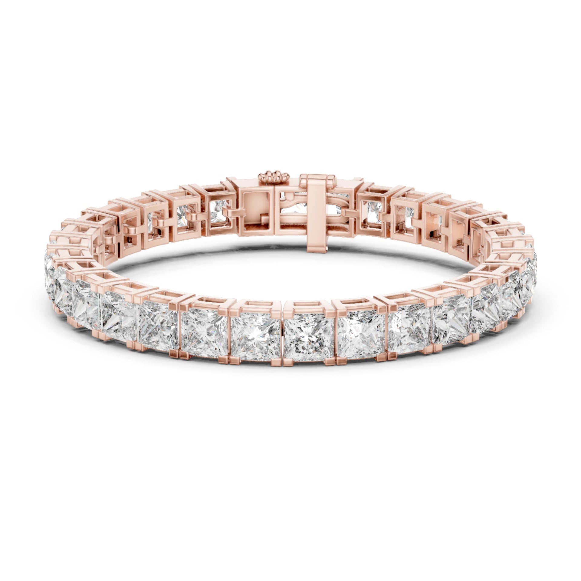 13.84Ct Lab-grown Diamond Tennis Bracelet in 10K White Gold