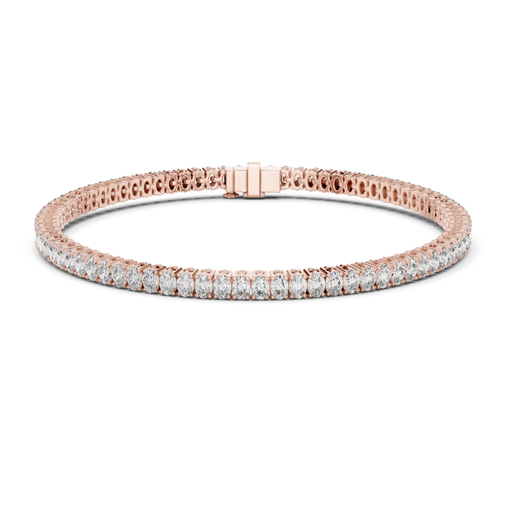 2.00Ct Round-Cut Lab-grown Diamond Tennis Bracelet in 10K Yellow Gold