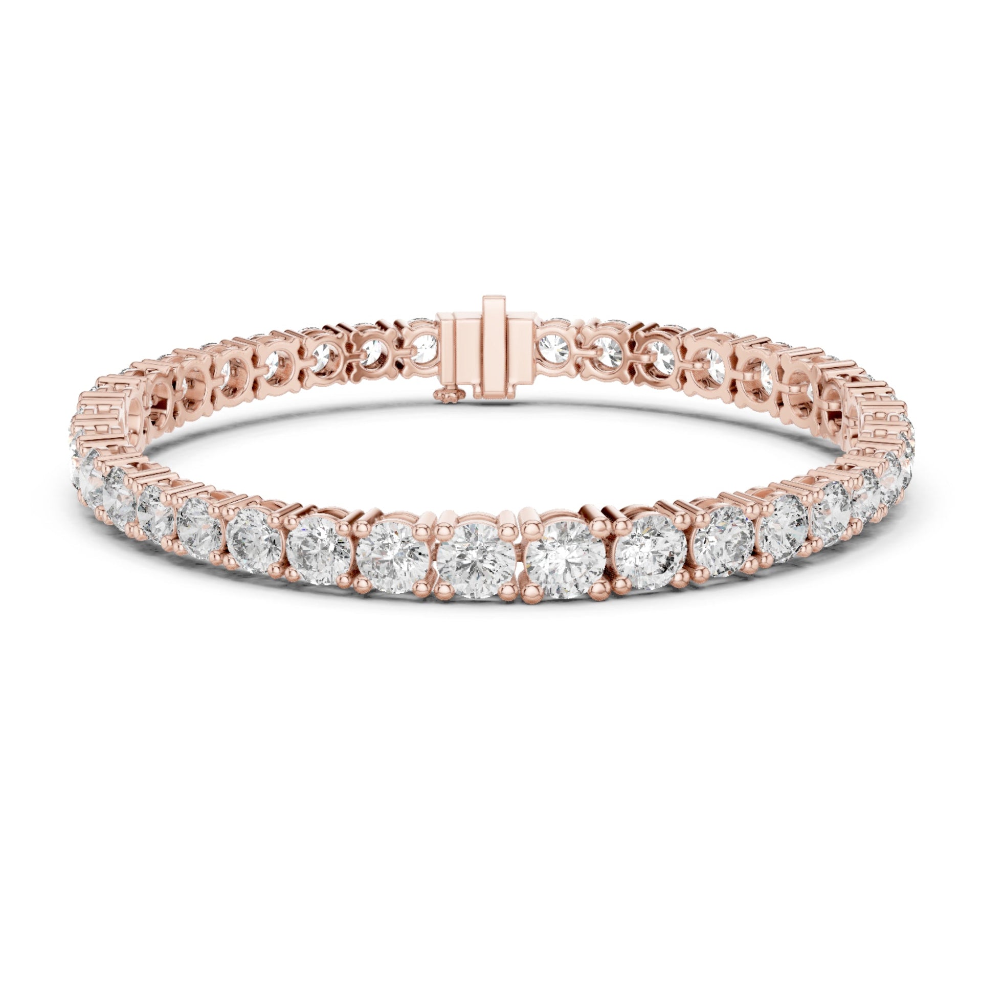 24.36Ct Round-Cut Lab-grown Diamond Vintage Bracelet in 10K White Gold
