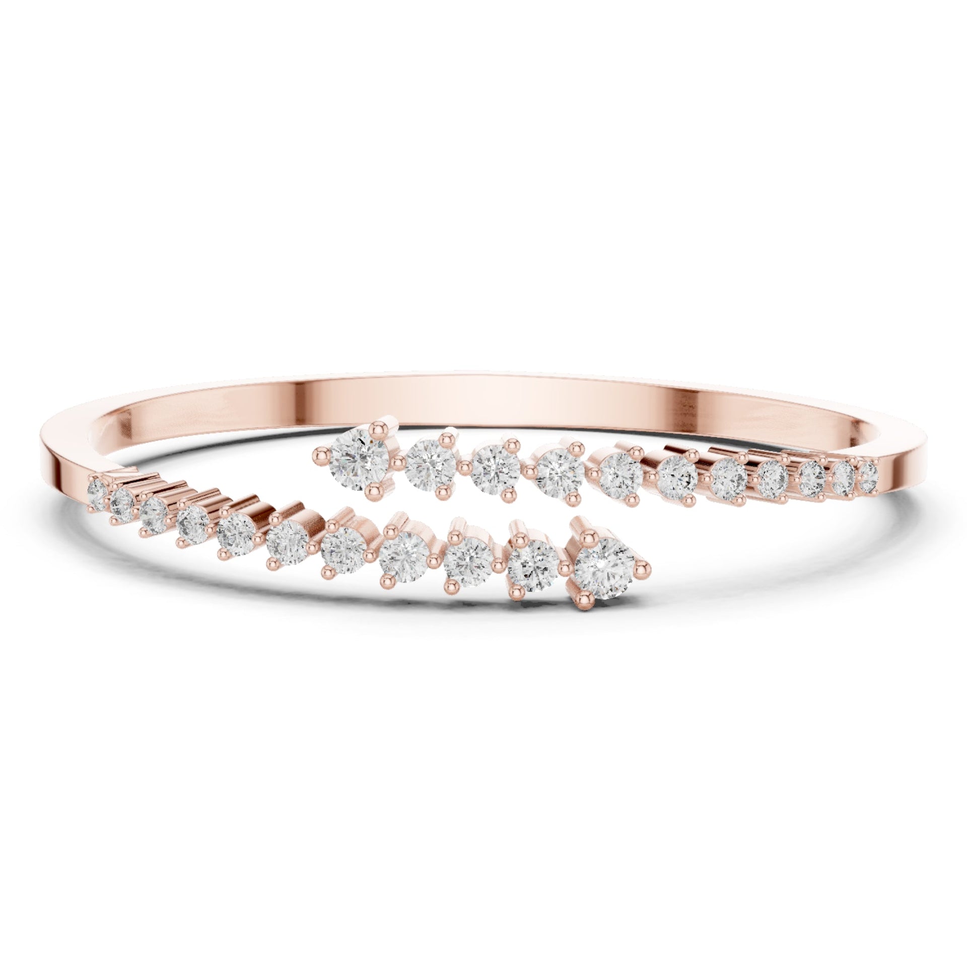 Round-Cut Lab-grown Diamond Cluster Bracelet in 10K Yellow Gold