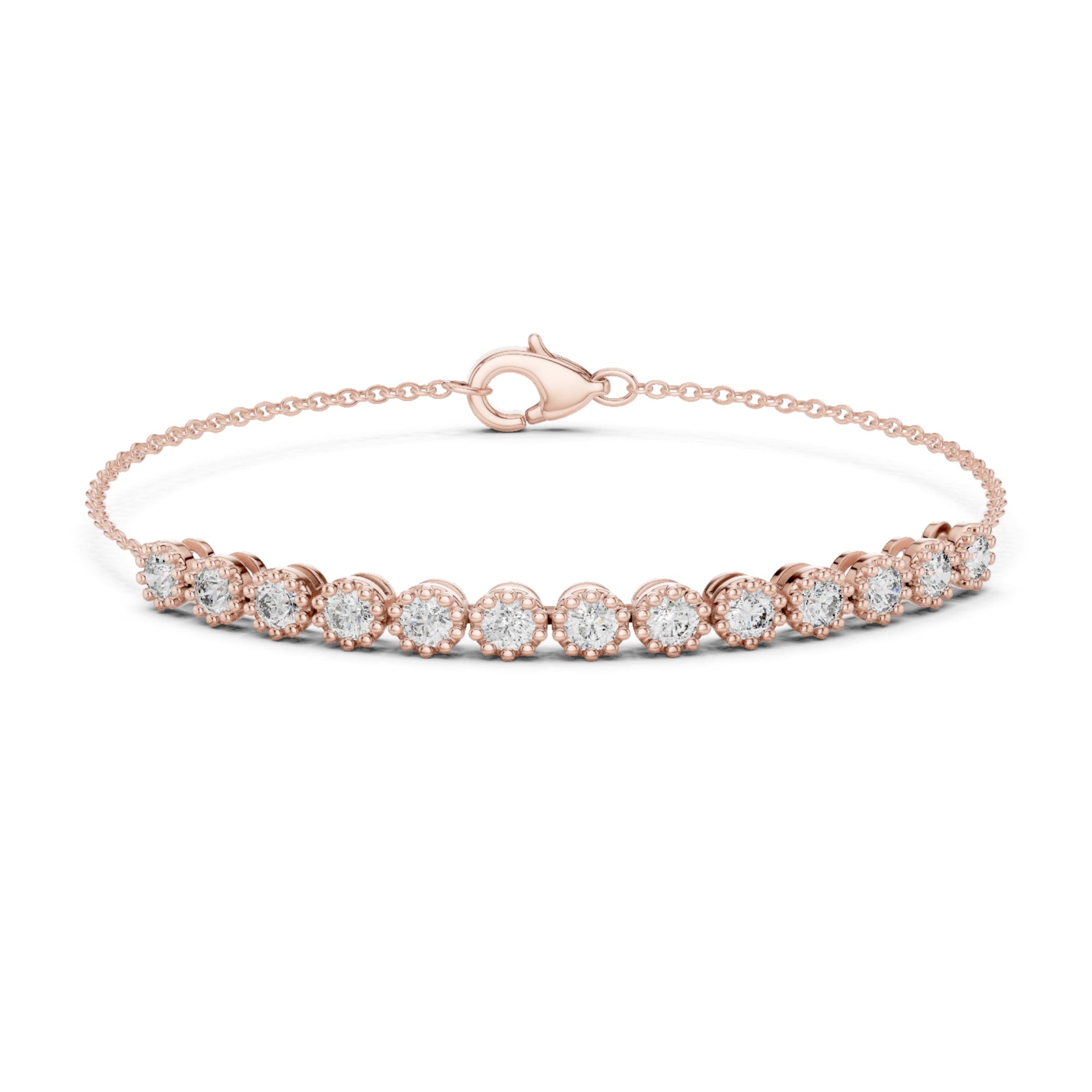 2.00Ct Round-Cut Lab-grown Diamond Tennis Bracelet in 10K White Gold