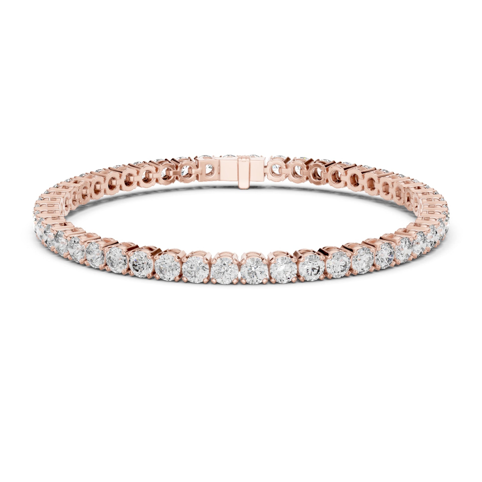 2.00Ct Round-Cut Lab-grown Diamond Tennis Bracelet in 10K White Gold