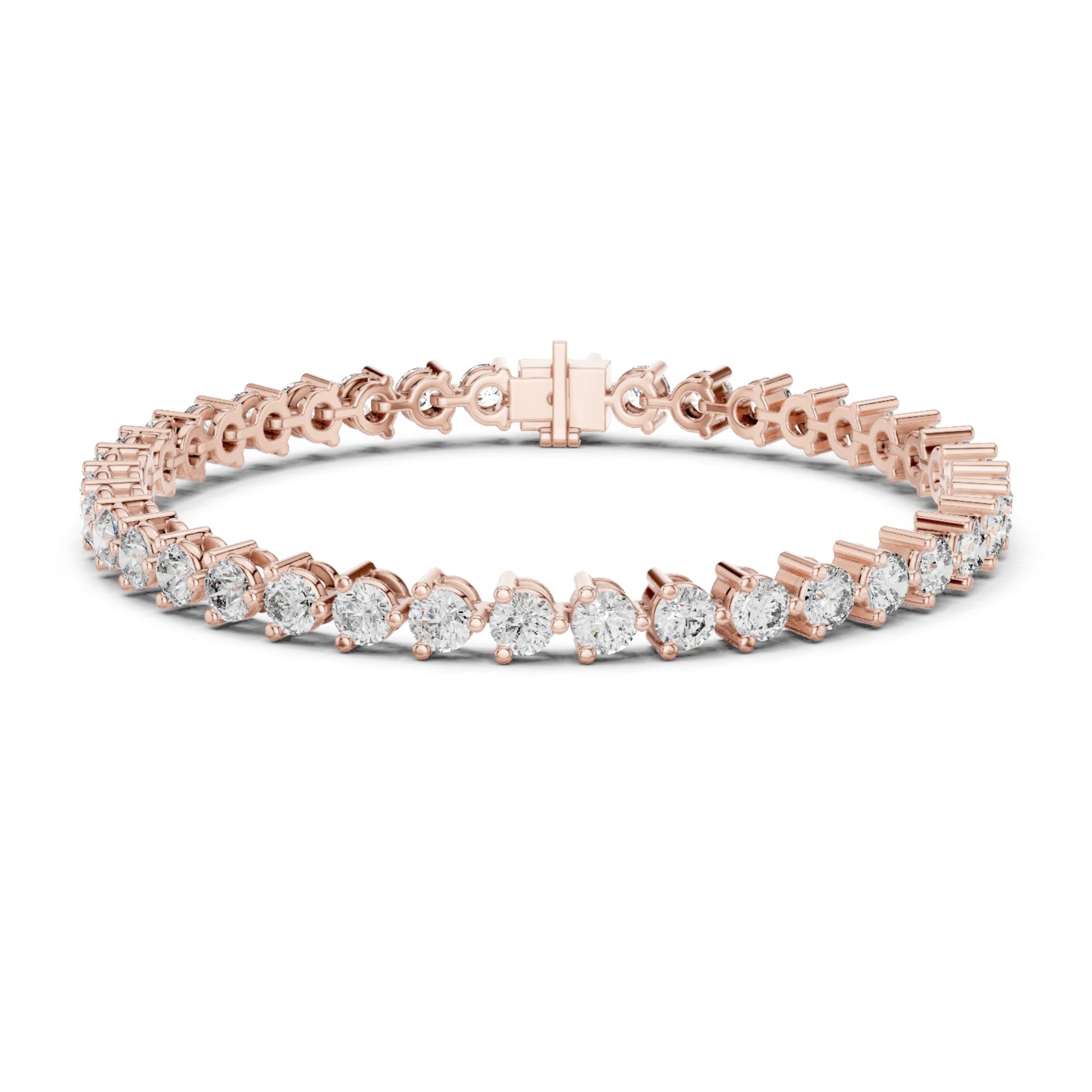 17.08Ct Round-Cut Lab-grown Diamond Tennis Bracelet in 10K White Gold