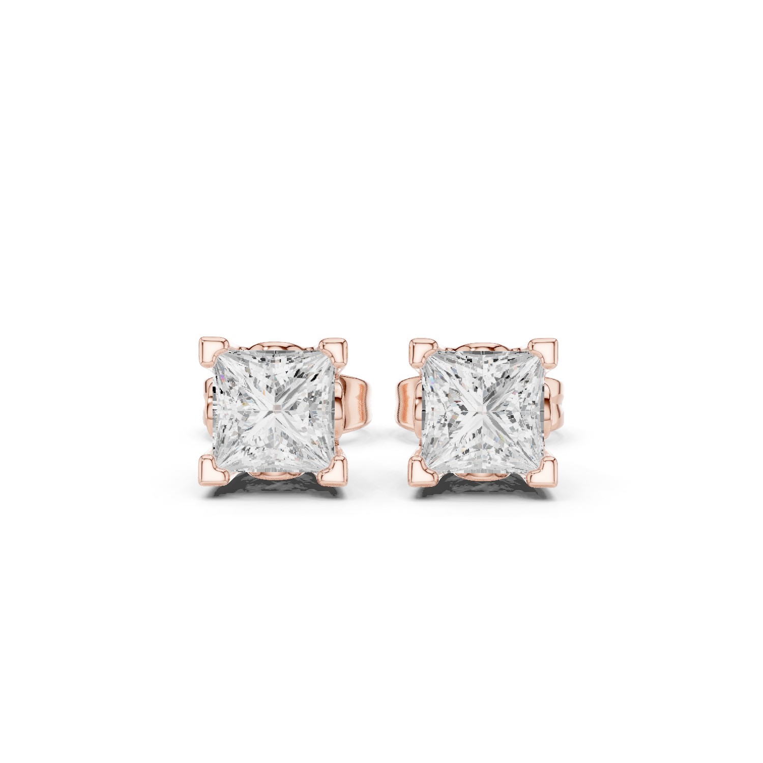 Oval-Cut Lab-grown Diamond Studs in 10K Yellow Gold
