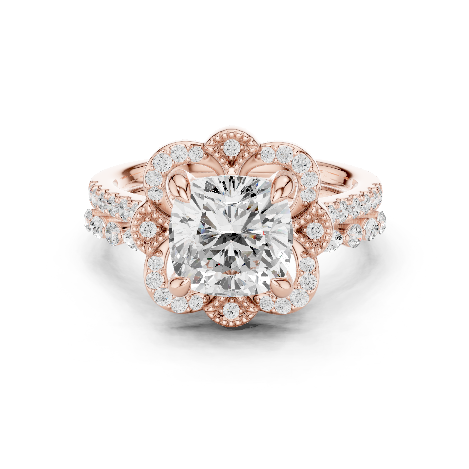 3.60Ct Marquise-Cut Lab-grown Diamond Ring in 10K White Gold