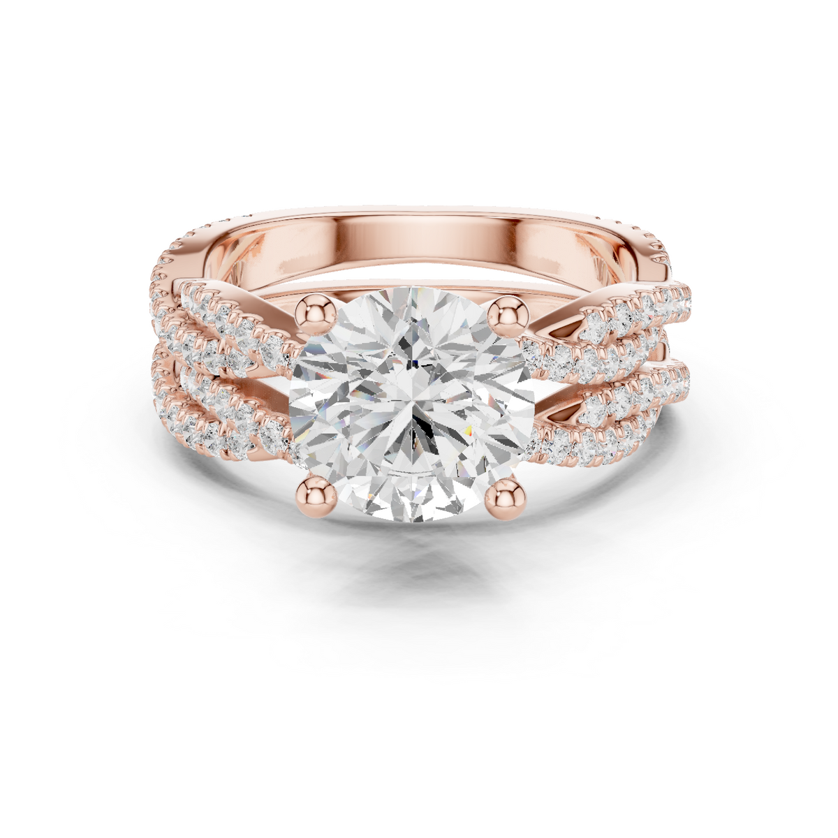 Round-Cut Lab-grown Diamond Solitaire Ring in 10K White Gold
