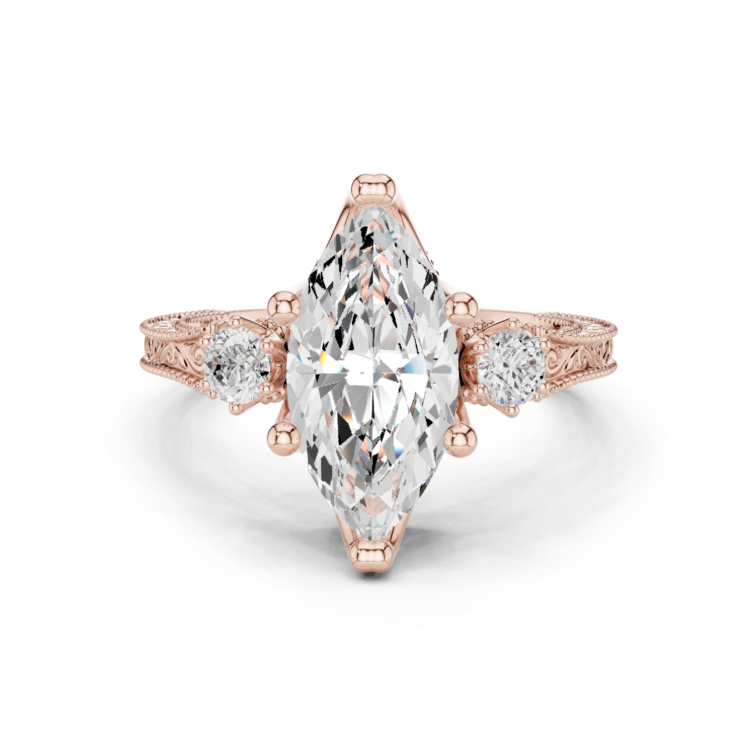 Round-Cut Lab-grown Diamond Halo Ring in 10K White Gold