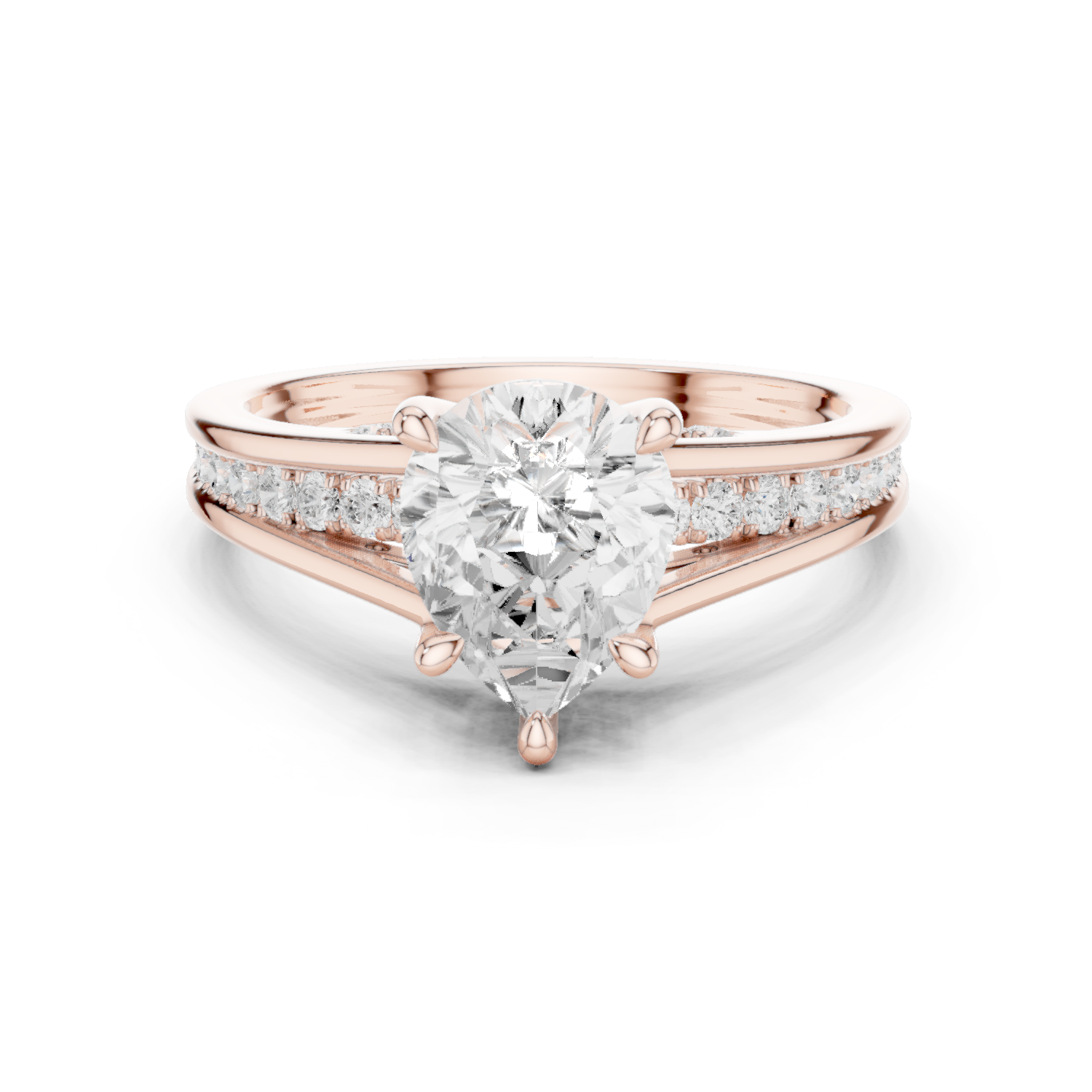 2.30Ct Cushion-Cut Lab-grown Diamond Ring in 10K Rose Gold