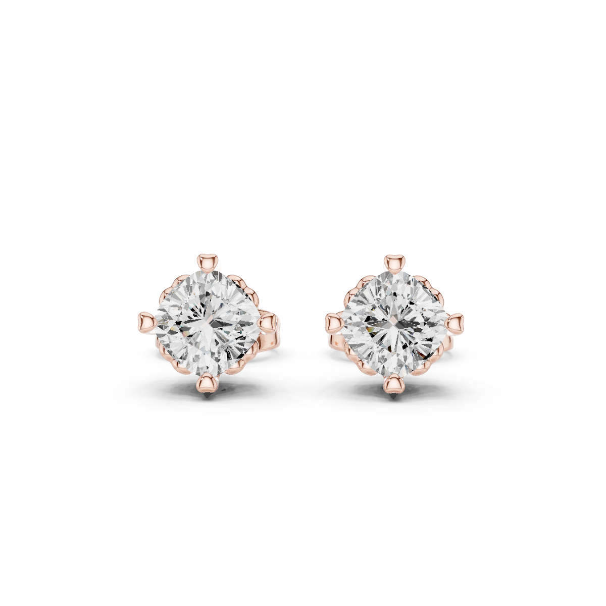 Princess-Cut Lab-grown Diamond Studs in 10K White Gold
