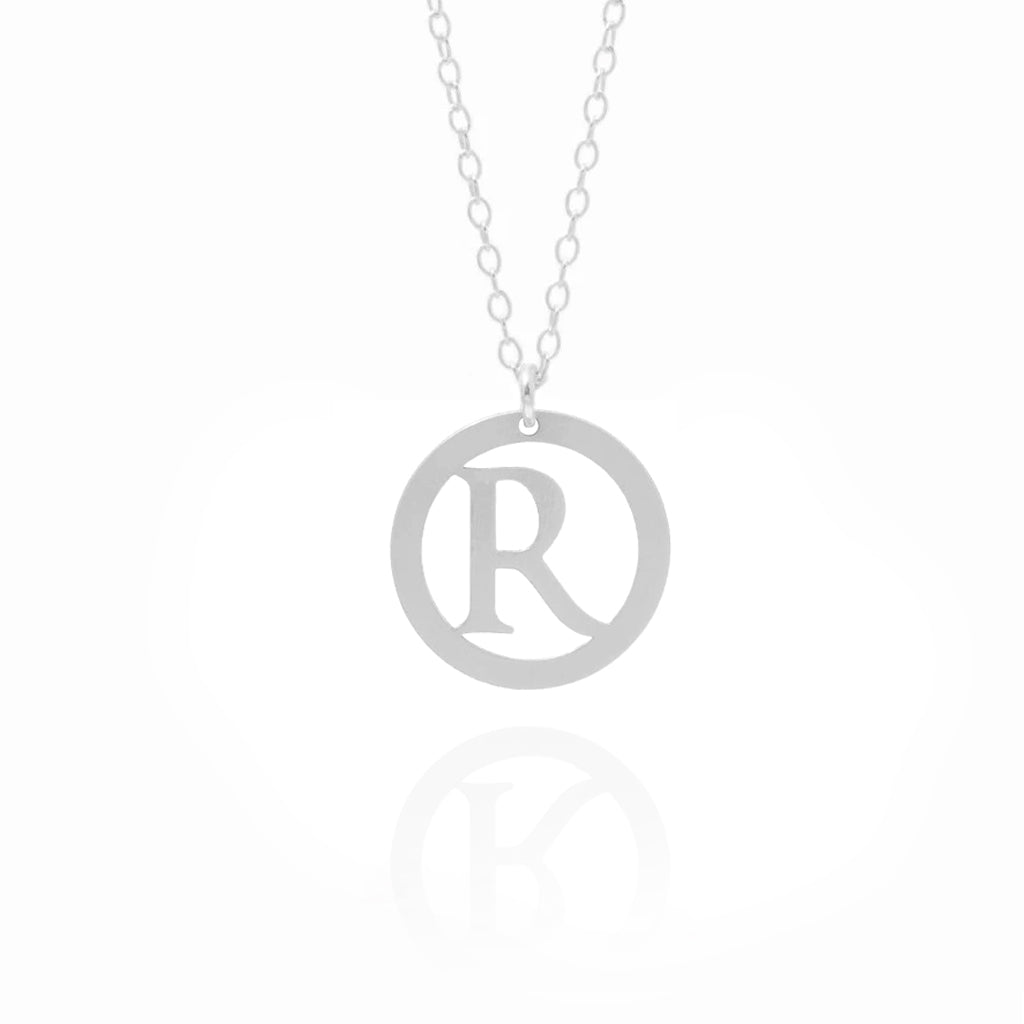 R Initial Necklace