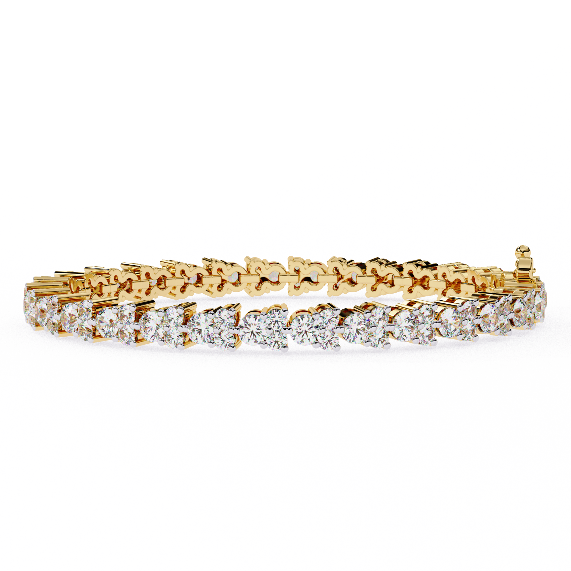 Round-Cut Lab-grown Diamond Tennis Bracelet in 10K White Gold