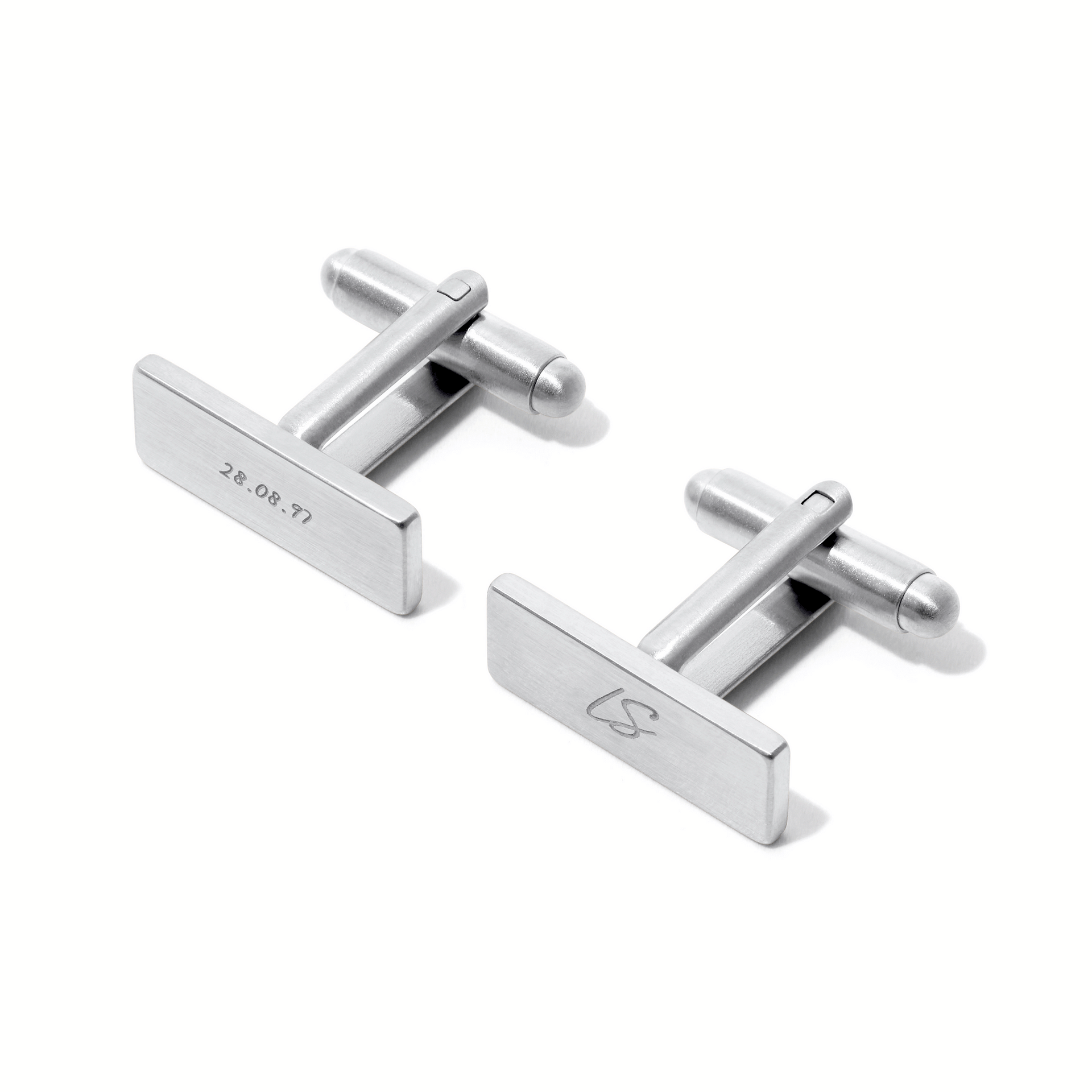 Rectangular Engravable Cufflinks (Silver)