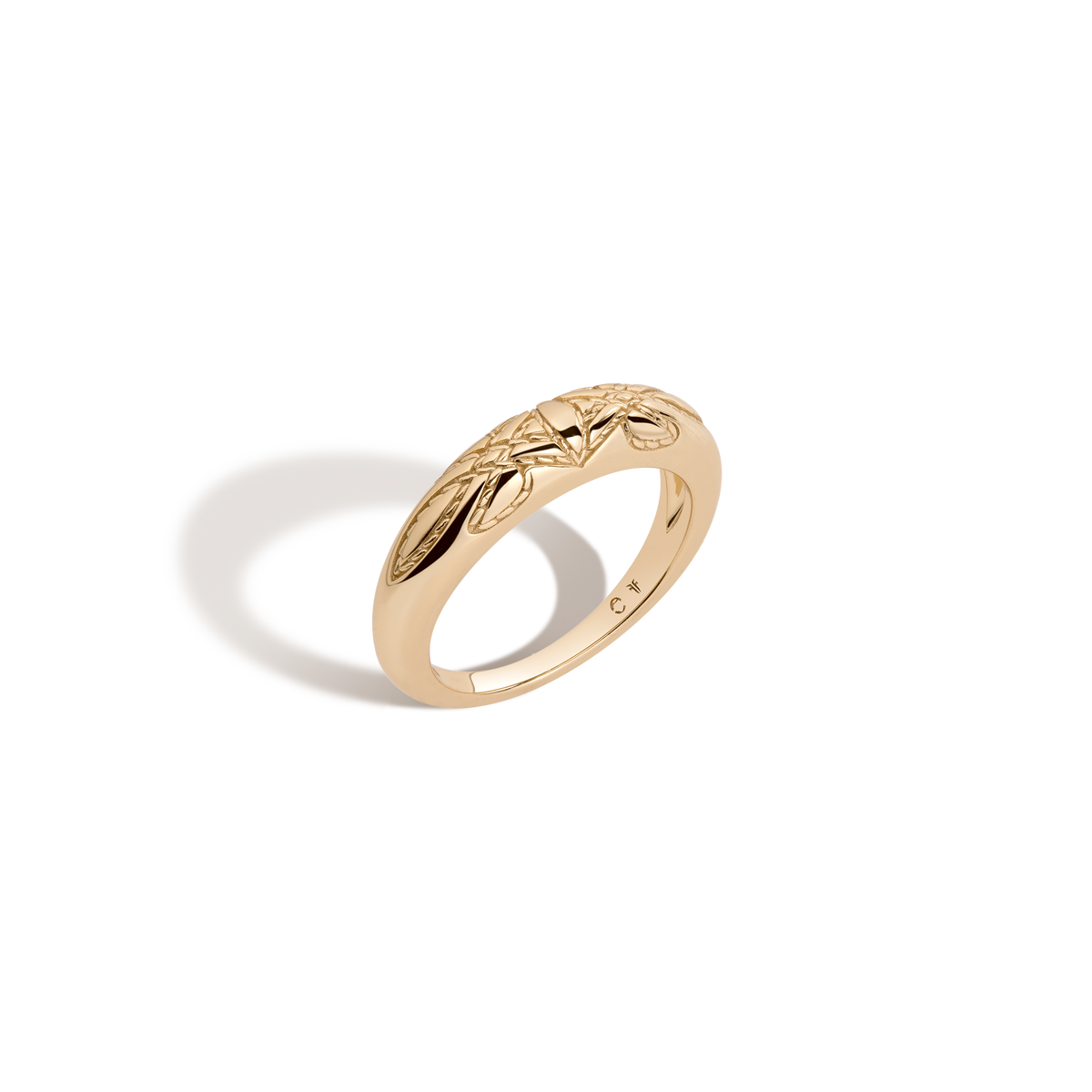 Aurate x Frye: Western Stitch Mini Dome Ring