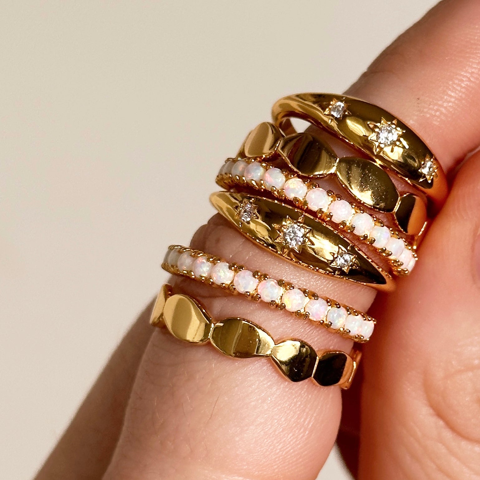 Opal Stacking Band Gold