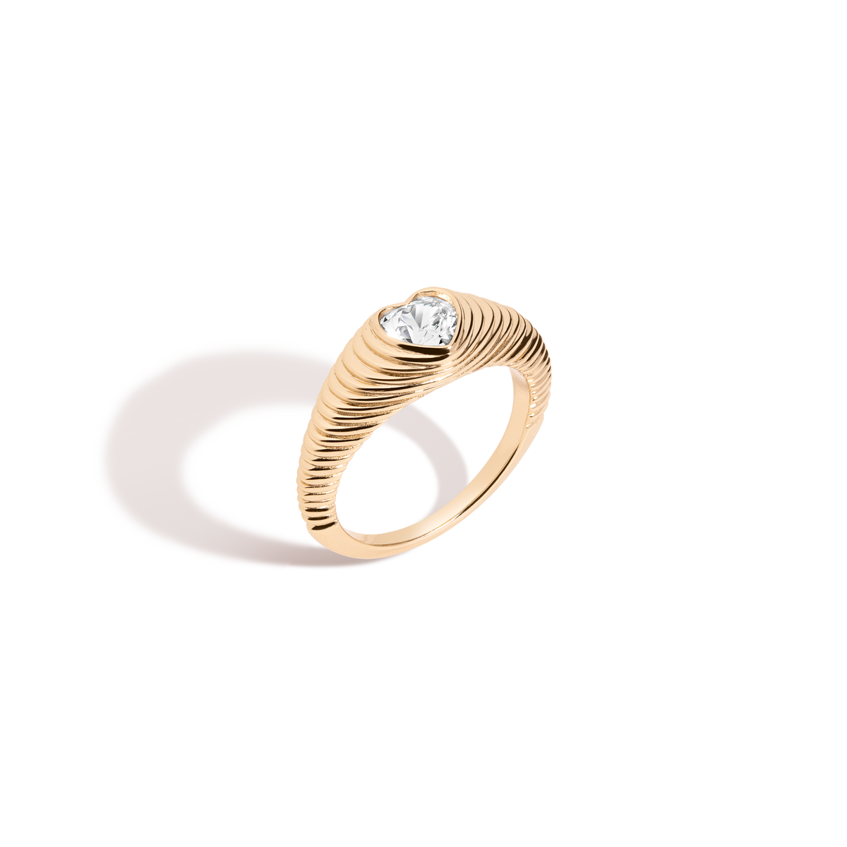 Radiant Heart Art Deco Ring