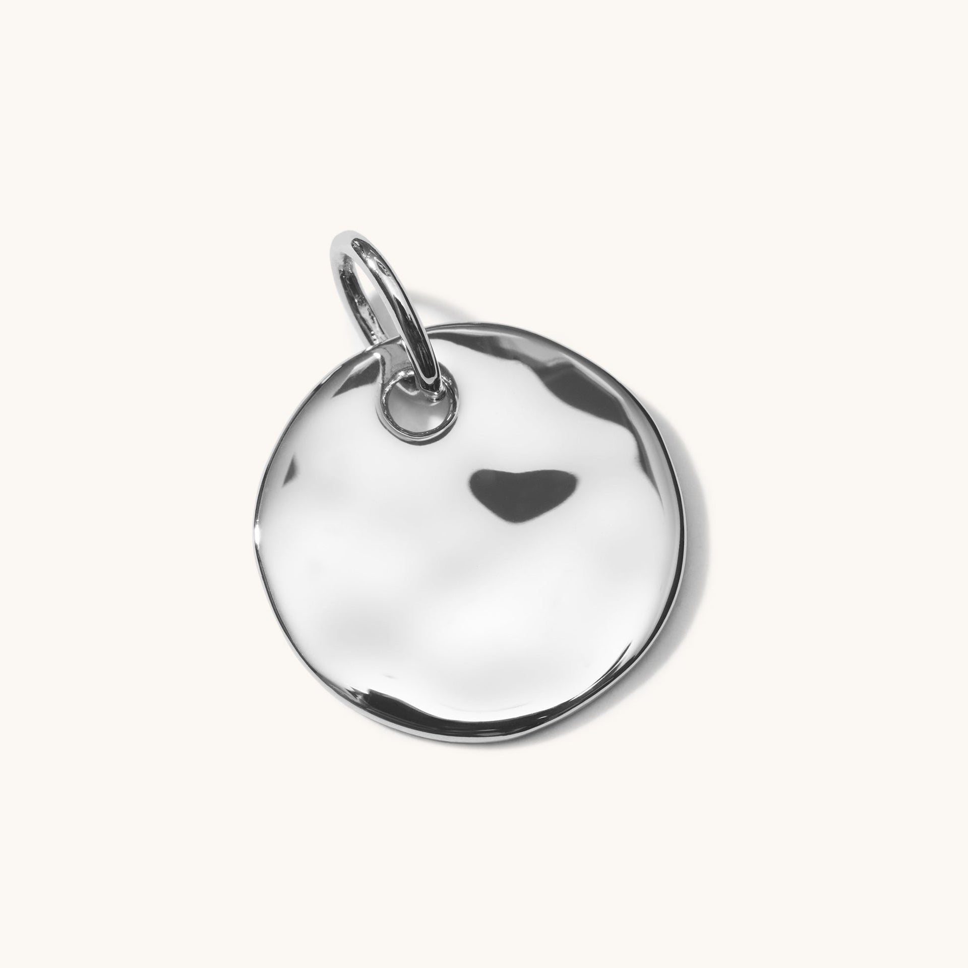 Ripple Disc Pendant Silver