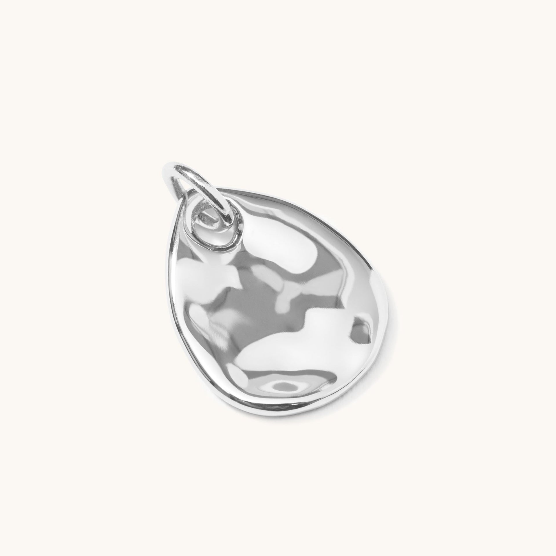 Ripple Tear Drop Pendant Silver