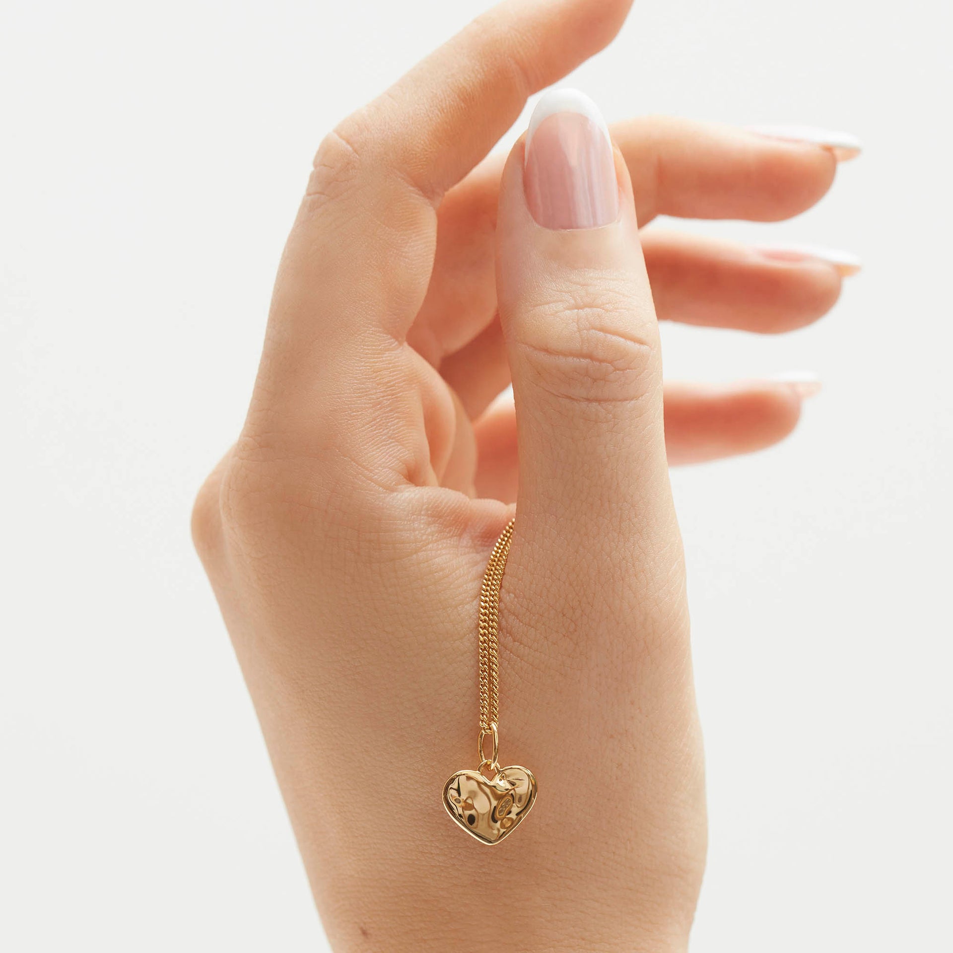 Ripple Heart Pendant Gold