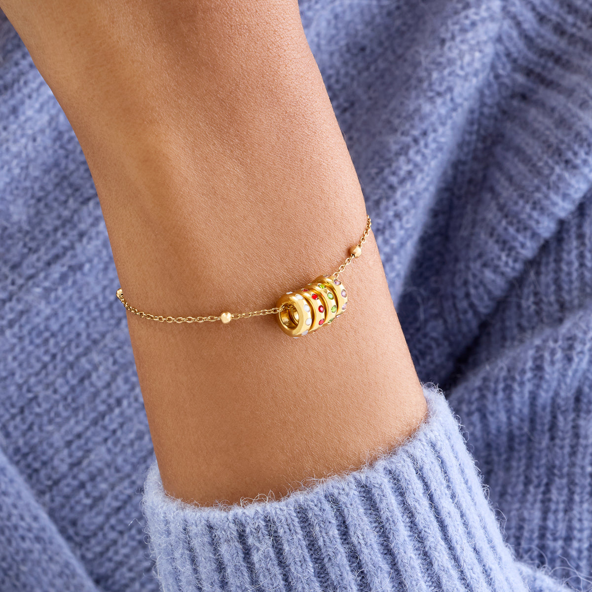 Confetti Charm Bracelet (Gold)