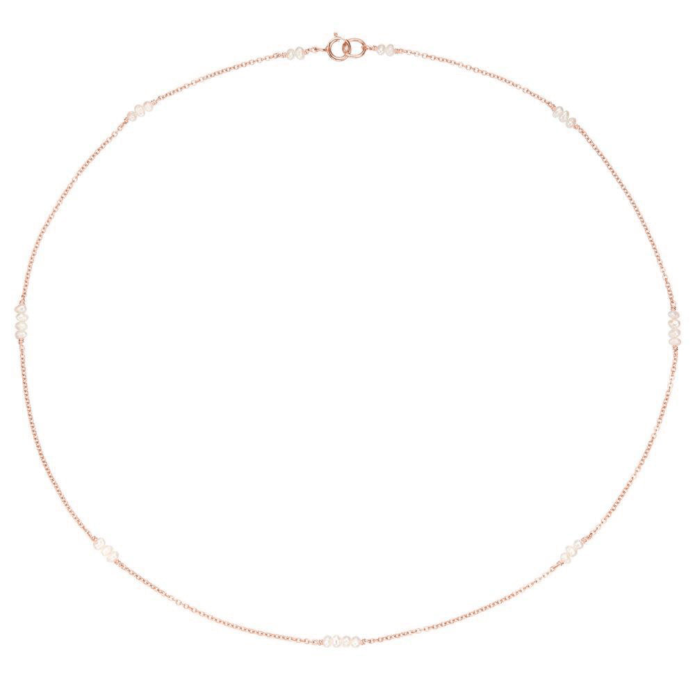 Rose Gold Mini Pearl Choker