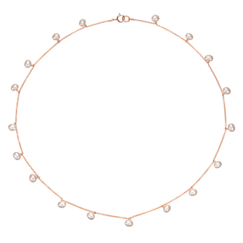 Rose Gold Pearl Drop Choker