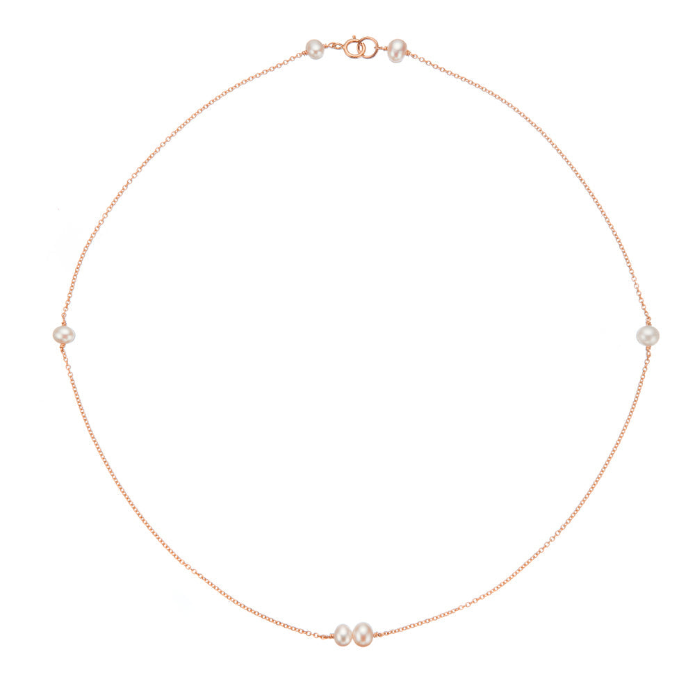 Rose Gold Six Pearl Choker