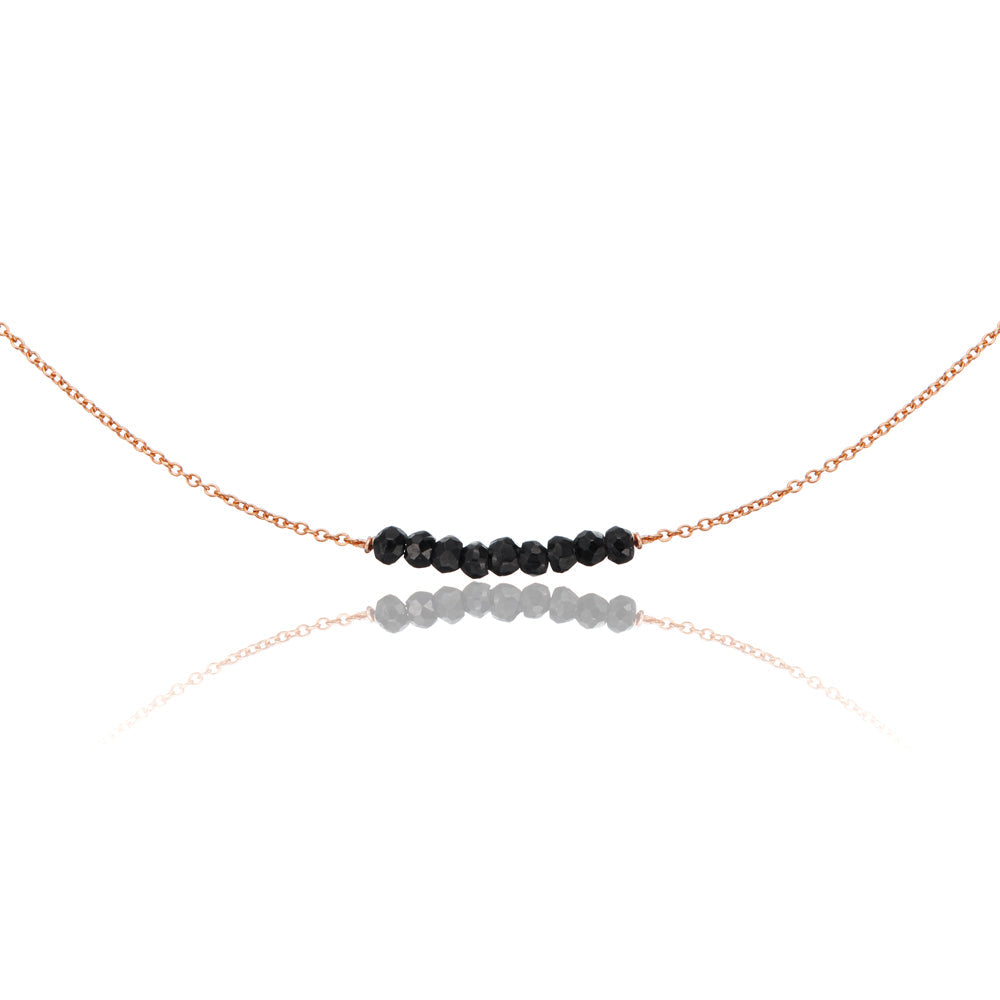 Rose Gold Spinel Gemstone Cluster Choker
