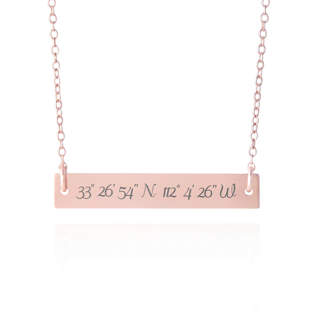 Rose Gold Coordinates Necklace
