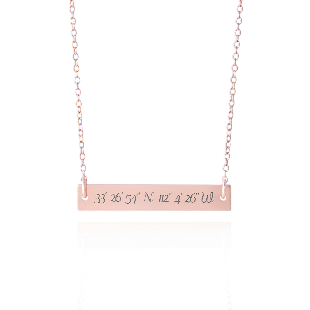 Rose Gold Coordinates Necklace