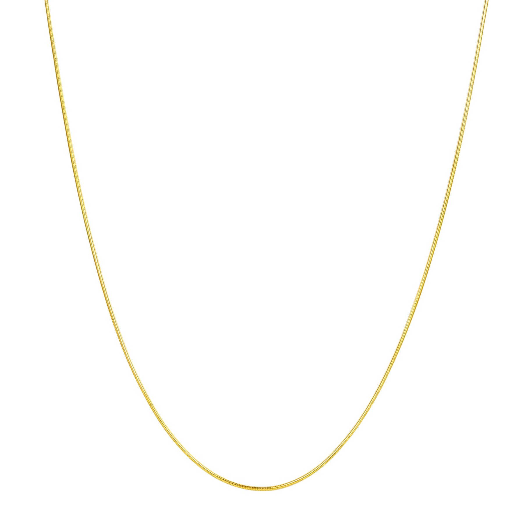 Round Snake Chain Necklace Sterling Silver