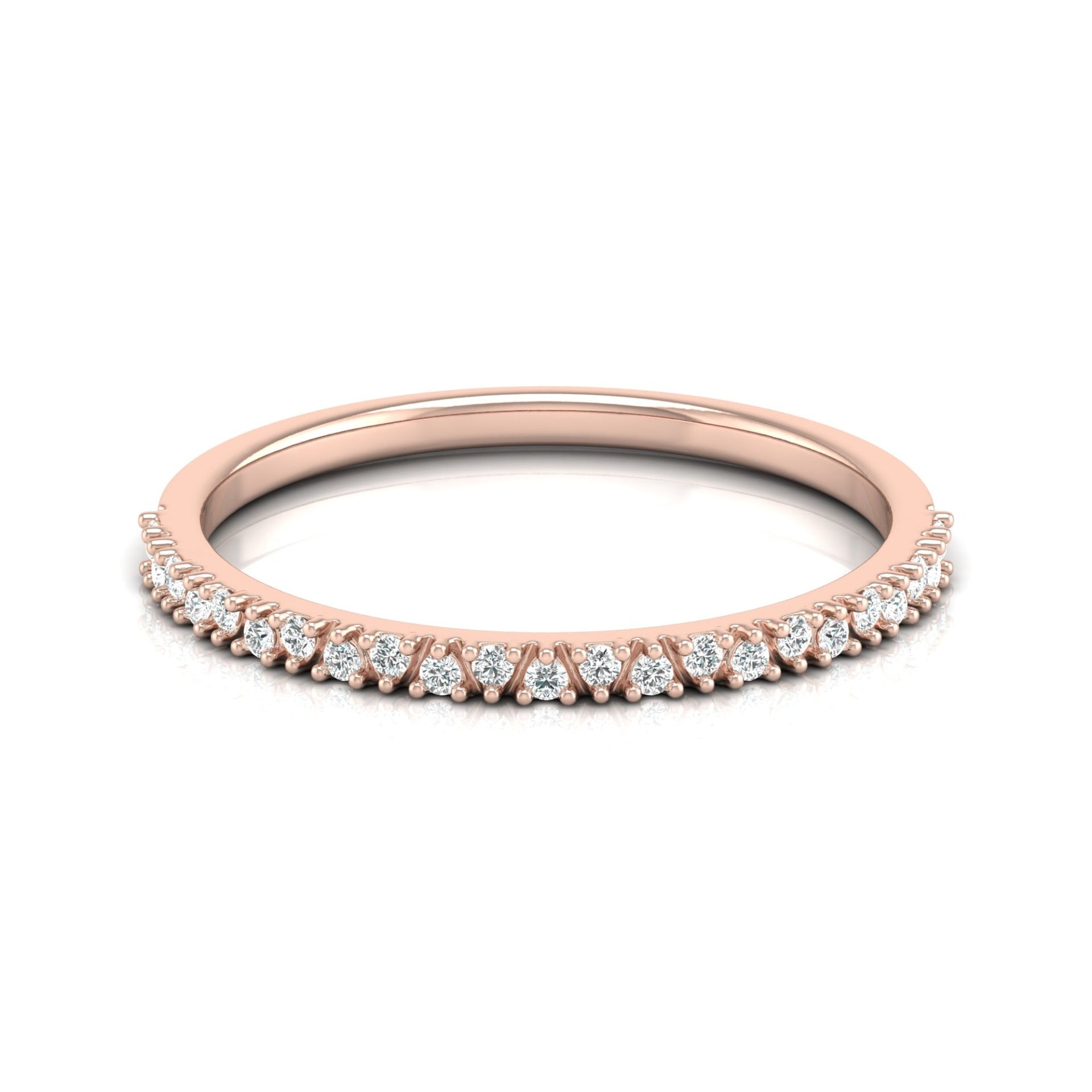 Round-Cut Lab-grown Diamond Ring in 10K White Gold