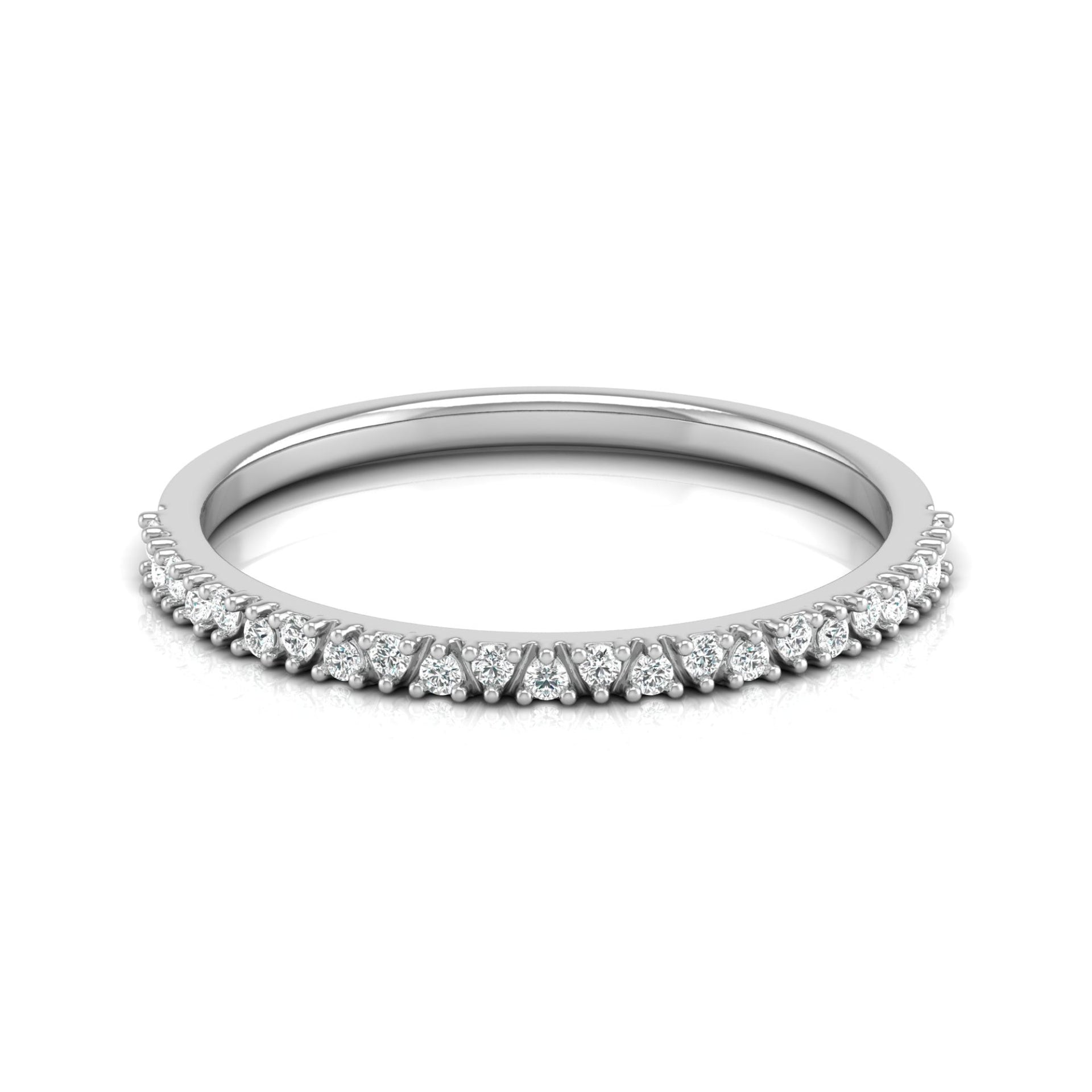 Round-Cut Lab-grown Diamond Ring in 10K White Gold