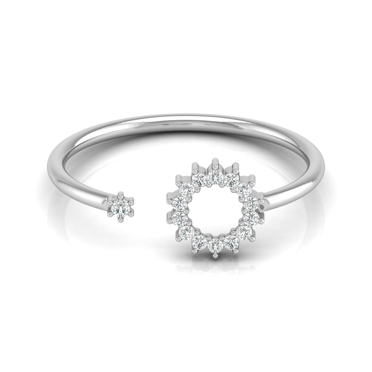 Lab-grown Diamond Ring in 10K White Gold